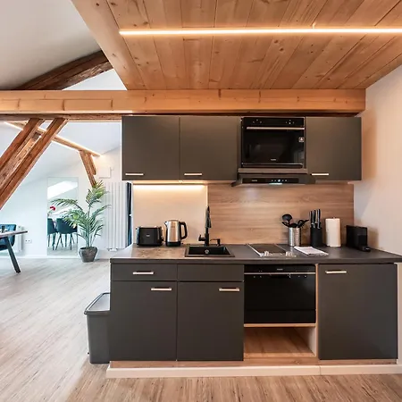 Crest - Riverside Lofts Mit Parken I Balkon I Kueche I Regendusche *