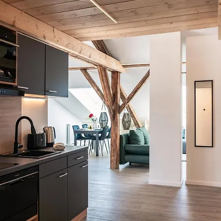 Apartment Crest - Riverside Lofts Mit Parken I Balkon I Kueche I Regendusche