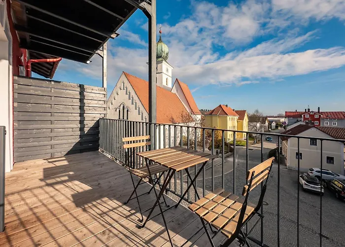 Crest - Riverside Lofts Mit Parken I Balkon I Kueche I Regendusche * Passau