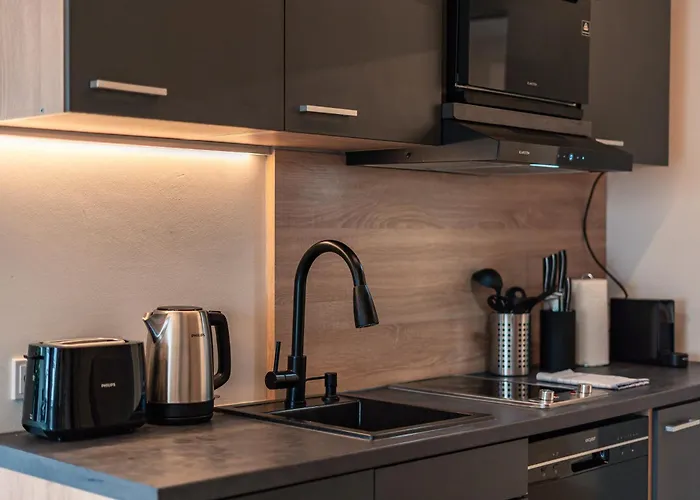 Appartement Crest - Riverside Lofts Mit Parken I Balkon I Kueche I Regendusche *